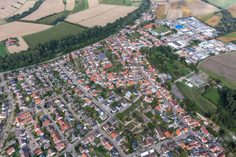 Quartier Hochstetten in Linkenheim-Hochstetten dans le département Bade-Wurtemberg, Allemagne vue du ciel