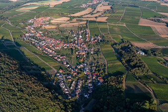 Quartier Pleisweiler in Pleisweiler-Oberhofen dans le département Rhénanie-Palatinat, Allemagne hors des airs