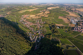 Quartier Pleisweiler in Pleisweiler-Oberhofen dans le département Rhénanie-Palatinat, Allemagne vue d'en haut