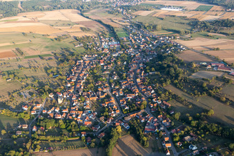 Preuschdorf dans le département Bas Rhin, France d'en haut
