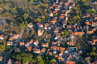 Preuschdorf dans le département Bas Rhin, France hors des airs