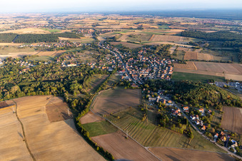 Merkwiller-Pechelbronn dans le département Bas Rhin, France vue d'en haut