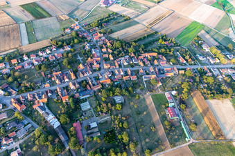 Retschwiller dans le département Bas Rhin, France du point de vue du drone