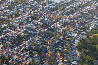 Quartier Neureut in Karlsruhe dans le département Bade-Wurtemberg, Allemagne vue du ciel