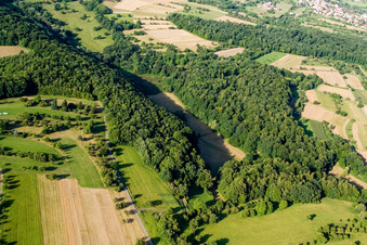 Photographie aérienne de Réserve naturelle de Kettelbachtal à le quartier Obernhausen in Birkenfeld dans le département Bade-Wurtemberg, Allemagne