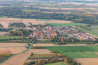 Vue aérienne de Barbelroth dans le département Rhénanie-Palatinat, Allemagne