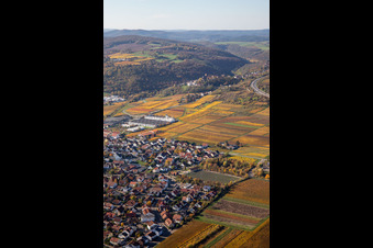 Vue aérienne de Locaux de l'usine Wellpappenfabrik GmbH à le quartier Sausenheim in Grünstadt dans le département Rhénanie-Palatinat, Allemagne