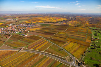 Quartier Jerusalemsberg in Kirchheim an der Weinstraße dans le département Rhénanie-Palatinat, Allemagne du point de vue du drone