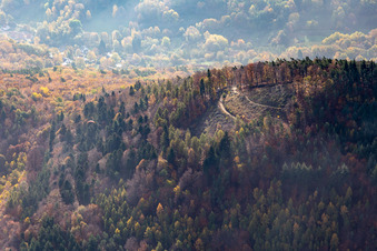 Vue aérienne de Site de décollage de parapente à Leinsweiler dans le département Rhénanie-Palatinat, Allemagne