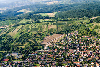 Vue aérienne de Corde à lattes à le quartier Dietlingen in Keltern dans le département Bade-Wurtemberg, Allemagne