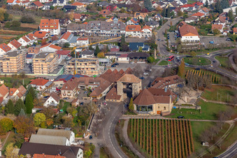 Vue d'oiseau de Quartier Schweigen in Schweigen-Rechtenbach dans le département Rhénanie-Palatinat, Allemagne