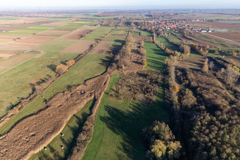 Billigheimer Bruch, Erlenbachtal entre Barbelroth, Hergersweiler et Winden à le quartier Mühlhofen in Billigheim-Ingenheim dans le département Rhénanie-Palatinat, Allemagne d'un drone
