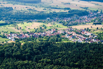 Vue aérienne de Quartier Obermutschelbach in Karlsbad dans le département Bade-Wurtemberg, Allemagne
