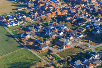Vue aérienne de Dans le Sandblatt à Hatzenbühl dans le département Rhénanie-Palatinat, Allemagne