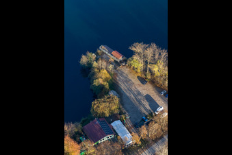 Anglerheim am Altrhein à Neupotz dans le département Rhénanie-Palatinat, Allemagne hors des airs