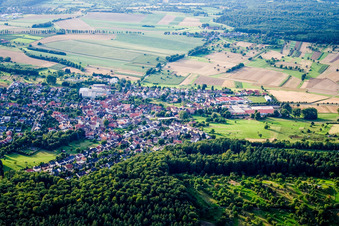Vue aérienne de Du sud à le quartier Stupferich in Karlsruhe dans le département Bade-Wurtemberg, Allemagne