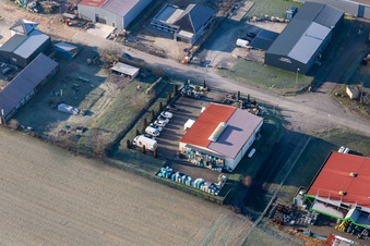 Niederlauterbach dans le département Bas Rhin, France vu d'un drone