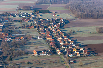 Niederlauterbach dans le département Bas Rhin, France d'en haut