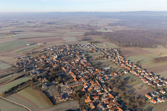 Niederlauterbach dans le département Bas Rhin, France hors des airs