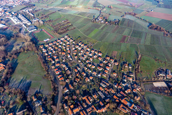 Quartier Altenstadt in Wissembourg dans le département Bas Rhin, France du point de vue du drone