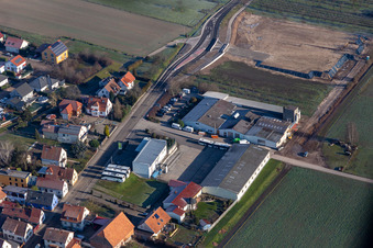 Vue aérienne de Friedmann Reisse, Frey Construction d'escaliers à Schweighofen dans le département Rhénanie-Palatinat, Allemagne
