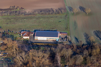 Vue aérienne de Bague Albrechtser à le quartier Kleinsteinfeld in Steinfeld dans le département Rhénanie-Palatinat, Allemagne