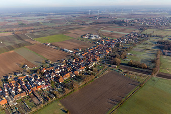 Freckenfeld dans le département Rhénanie-Palatinat, Allemagne vue d'en haut