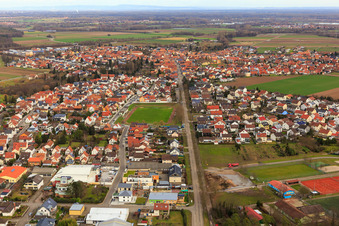 Photographie aérienne de Rappengasse à Rheinzabern dans le département Rhénanie-Palatinat, Allemagne