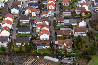 Vue aérienne de Goethering, Uhlandstr à Rheinzabern dans le département Rhénanie-Palatinat, Allemagne