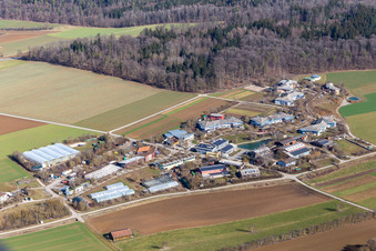 Vue aérienne de Communauté du village de Tennental à Deckenpfronn dans le département Bade-Wurtemberg, Allemagne