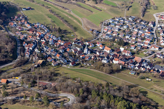 Vue aérienne de Quartier Dachtel in Aidlingen dans le département Bade-Wurtemberg, Allemagne