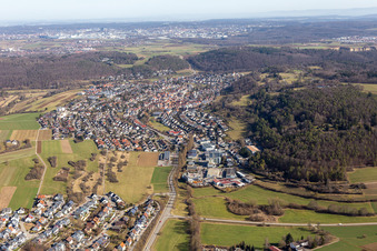 Vue aérienne de Aidlingen dans le département Bade-Wurtemberg, Allemagne