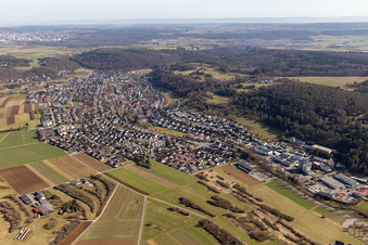 Vue aérienne de Aidlingen dans le département Bade-Wurtemberg, Allemagne