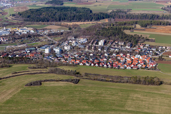Vue aérienne de Böhmerwaldstr à Weil der Stadt dans le département Bade-Wurtemberg, Allemagne