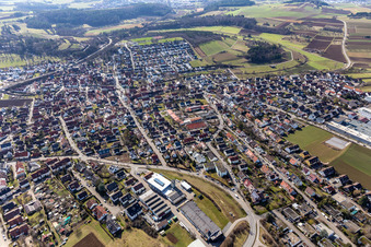 Vue aérienne de Quartier Malmsheim in Renningen dans le département Bade-Wurtemberg, Allemagne