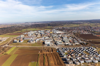 Vue oblique de Renningen dans le département Bade-Wurtemberg, Allemagne