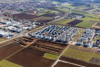 Renningen dans le département Bade-Wurtemberg, Allemagne hors des airs