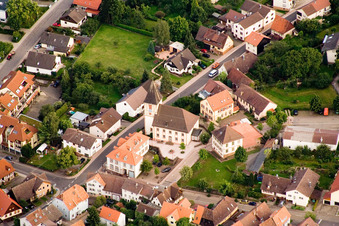 Quartier Ittersbach in Karlsbad dans le département Bade-Wurtemberg, Allemagne d'en haut