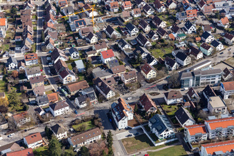 Vue aérienne de Jardin d'enfants Jahnstraße à Renningen dans le département Bade-Wurtemberg, Allemagne
