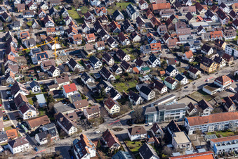 Vue aérienne de Jardin d'enfants Jahnstraße à Renningen dans le département Bade-Wurtemberg, Allemagne