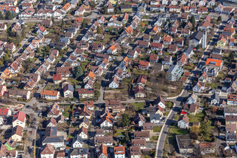 Vue aérienne de Blumenstr à Renningen dans le département Bade-Wurtemberg, Allemagne
