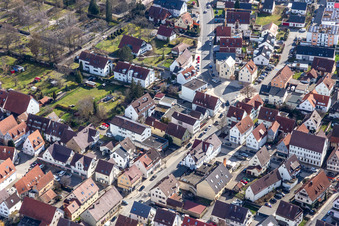 Vue aérienne de Magstadter Straße à Renningen dans le département Bade-Wurtemberg, Allemagne