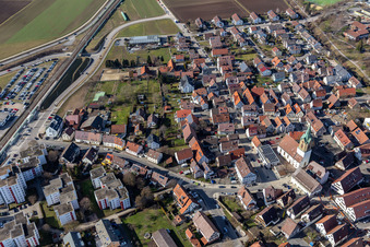 Renningen dans le département Bade-Wurtemberg, Allemagne vue du ciel