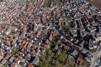 Vue aérienne de Rue Weil der Städter à Renningen dans le département Bade-Wurtemberg, Allemagne