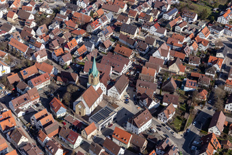 Enregistrement par drone de Renningen dans le département Bade-Wurtemberg, Allemagne