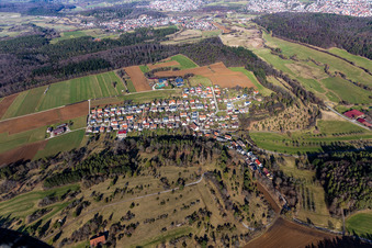Vue aérienne de Quartier Lehenweiler in Aidlingen dans le département Bade-Wurtemberg, Allemagne