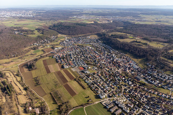 Vue oblique de Aidlingen dans le département Bade-Wurtemberg, Allemagne