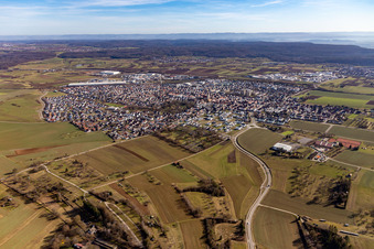 Vue aérienne de Gärtringen dans le département Bade-Wurtemberg, Allemagne