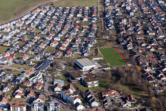 Vue aérienne de Salle Theodor Heuss à Gärtringen dans le département Bade-Wurtemberg, Allemagne