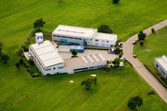 Vue aérienne de Ultrasons à le quartier Im Stockmädle in Karlsbad dans le département Bade-Wurtemberg, Allemagne